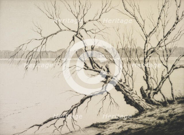 The lake, 1941. Creator: Martin Hardie.