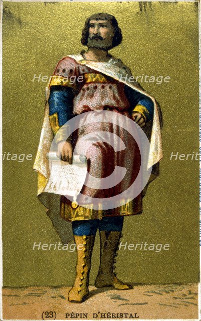 Pepin d'Heristal, Frankish ruler, 19th century. Artist: Anon
