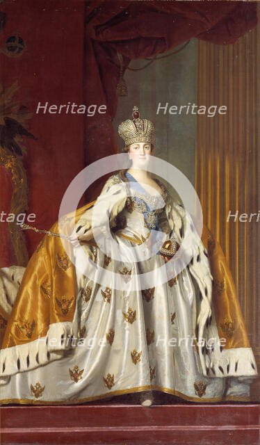 Catherine II of Russia in coronation dress, 1766 Creator: Vigilius Erichsen.