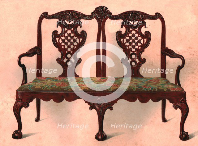 Settee, 1906. Artist: Shirley Slocombe.