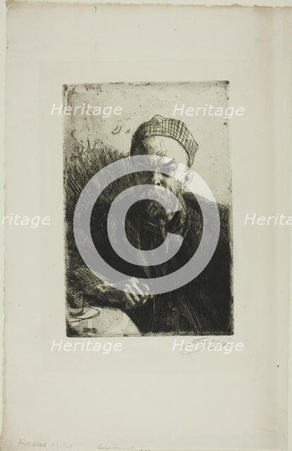 Paul Verlaine I, 1895. Creator: Anders Leonard Zorn.