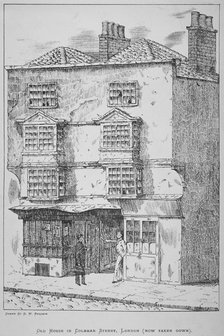 A house in Coleman Street, City of London, 1865.                                                   Artist: Anon