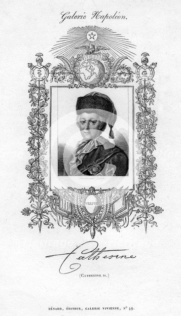 Catherine II of Russia, c18th century. Artist: Pierre-François Bertonnier