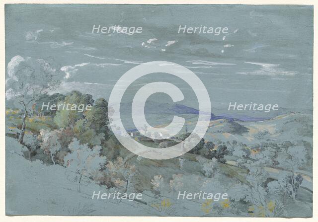 The Hills of Umbria near Perugia, 1830/1832. Creator: Johann Georg von Dillis.