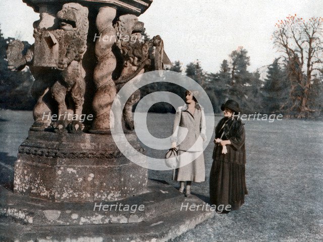 Lady Elizabeth Bowes-Lyon and the Countess of Strathmore, Glamis Castle, Scotland, 1923.  Creator: Unknown.