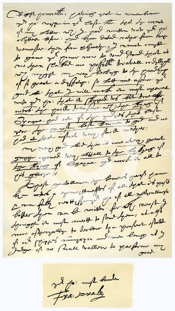 Letter from Sir Francis Drake to William Cecil, Lord High treasurer, 26th July 1586.Artist: Sir Francis Drake