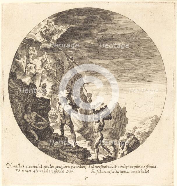Giants Repelled by Jove, 1665. Creator: Georg Andreas Wolfgang.