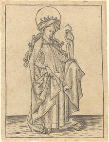 Saint Agatha, c. 1465. Creator: Israhel van Meckenem.