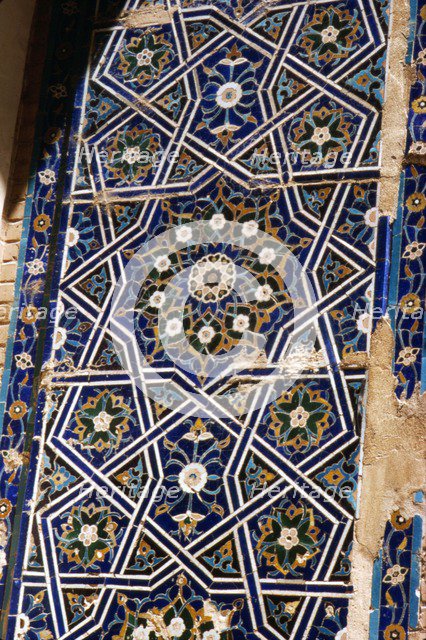 The Shah-i-Zindeh or Living King necropolis, Samarkand, Uzbekistan, 14-15th Century. Artist: CM Dixon.