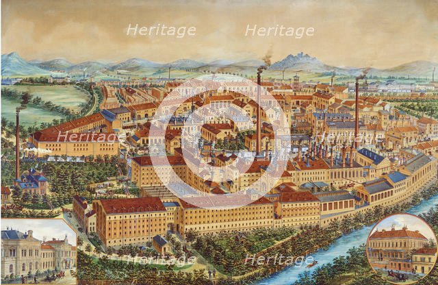 The Pilsner Urquell Brewery in Pilsen, 1900s-1910s. Artist: Anonymous  