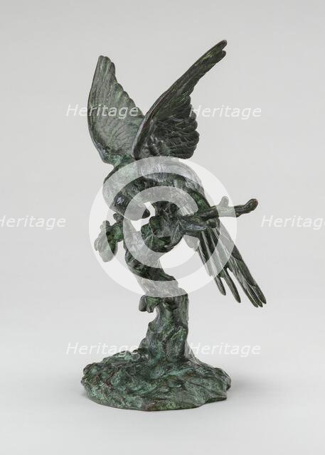 Parakeet Seated on a Tree, model n.d., cast c. 1845/1874. Creator: Antoine-Louis Barye.