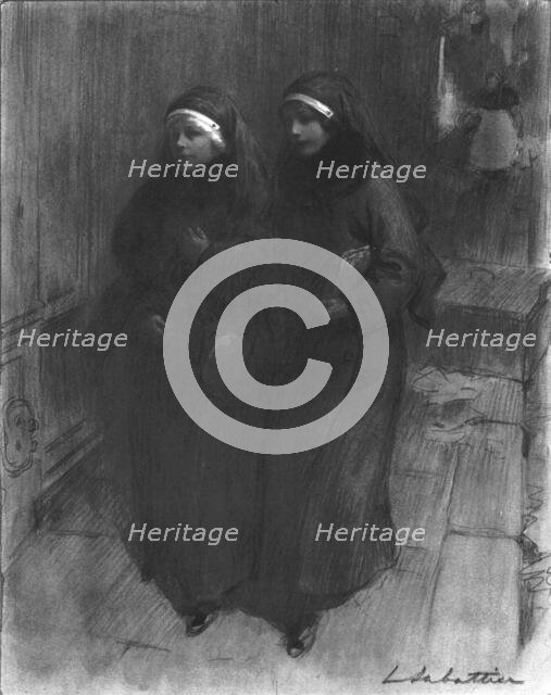 ''Matinales; le depart pour l'ambulance au petit jour', 1914. Creator: L Sabattier.