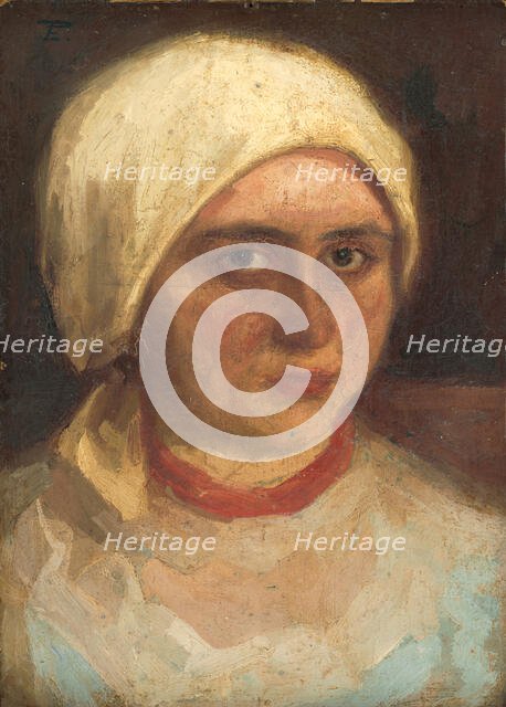 Head of a Young Woman, around 1905. Creator: Eduard Putra.