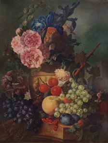 'Ornamental Vase of Flowers and Fruit', c1798, (1938). Artist: Jan van Os.