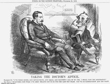 'Taking The Doctor's Advice', 1863. Artist: John Tenniel