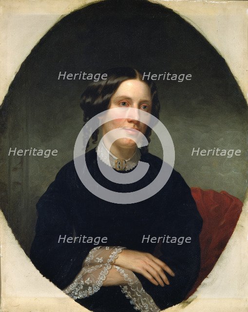 Portrait of Harriet Beecher Stowe (1811-1896), 1853. Artist: Fisher, Alanson (1807–1884)