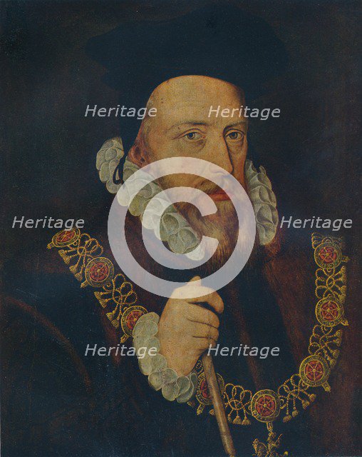 'William Cecil, Lord Burghley', 16th century. Artist: Unknown.