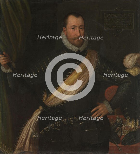 King Frederik II, probably between 1577 and 1584. Creator: Hans Knieper.