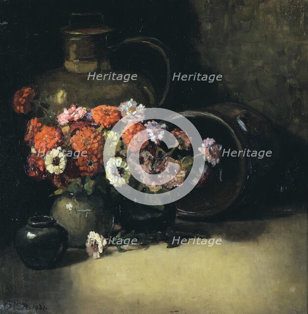 Zinnias, 1921. Creator: Dorothy Kate Richmond.