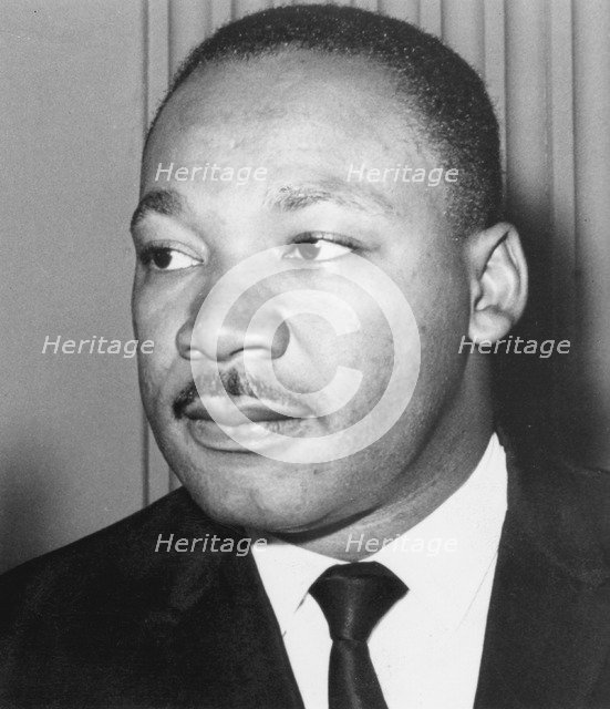 Martin Luther King Jnr, American black civil rights campaigner, c1968. Artist: Unknown