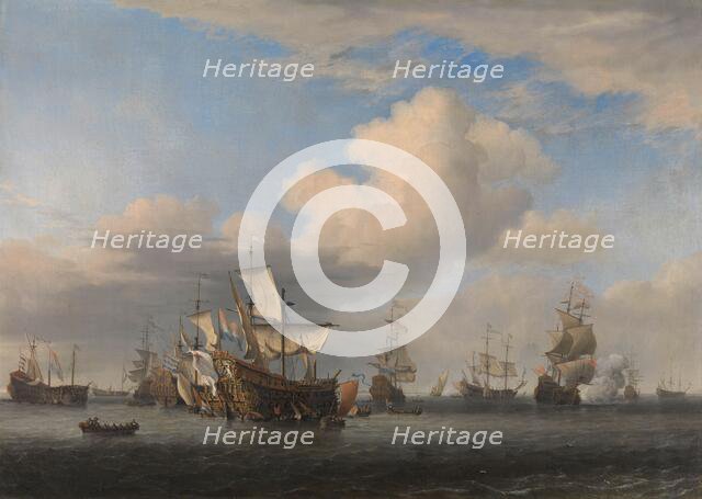 Captured English Ships after the Four Days’ Battle, c.1666. Creator: Willem van de Velde the Younger.