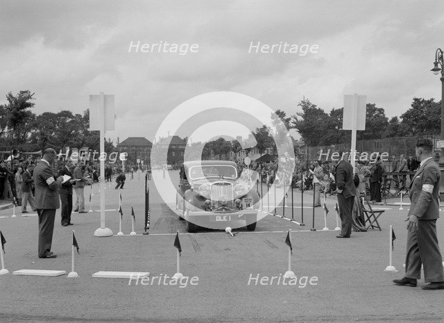 Rover saloon of CH Cooper competing in the South Wales Auto Club Welsh Rally, 1937 Artist: Bill Brunell.