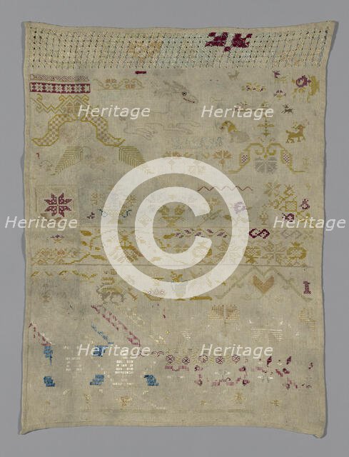 Sampler, México, 19th century. Creator: Unknown.