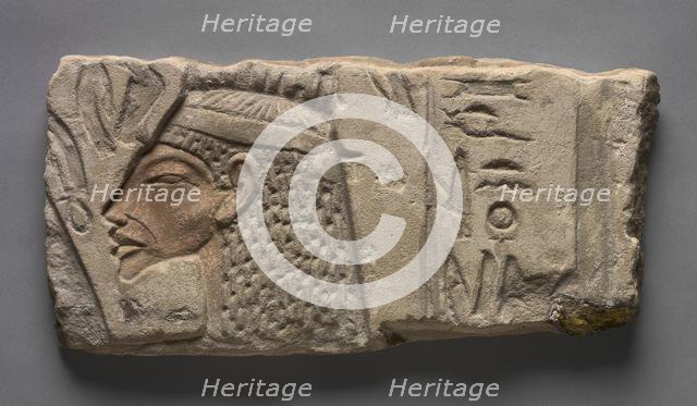 Talatat: Nefertiti Offers to the Aten, 1353-1347 BC. Creator: Unknown.