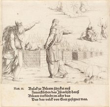 Balak's Sacrifice, and Balaam's Prophecy, 1548. Creator: Augustin Hirschvogel.