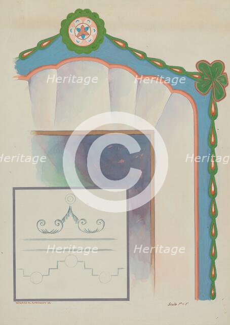 Shell Top Doorway San Luis Rey Mission, 1936. Creator: Howard H. Sherman.