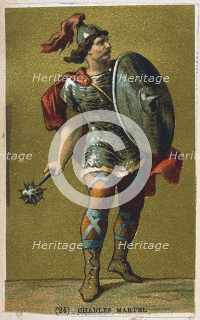 Charles Martel, 7th century King of the Franks, 19th century. Artist: Unknown