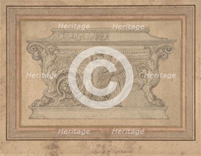 Design for a Casket with the Gonzaga Eagle, ca. 1527-46. Creator: Giulio Romano.
