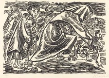 The Dog Catcher, 1919. Creator: Ernst Barlach.