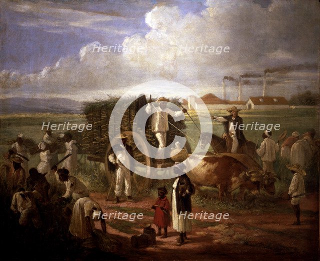  'Cane Mill', Oil, 1874 by Victor Patricio de Landaluze.