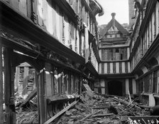 Bomb damage to Ford's Hospital, Greyfriars Lane, Coventry, 1941. Creator: George Bernard Mason.