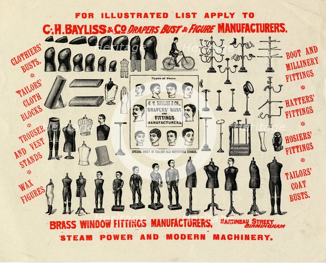 C.H.Bayliss & Co - mens shop dressing, 19th century. Artist: Unknown