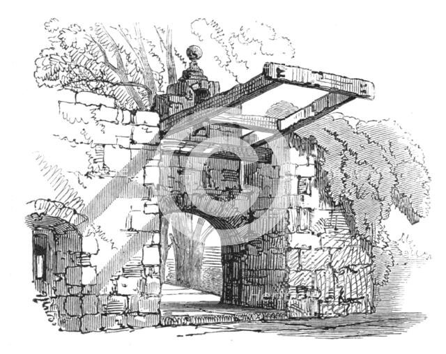 Entrance gate, Cawdor Castle, 1868. Creator: S Read.