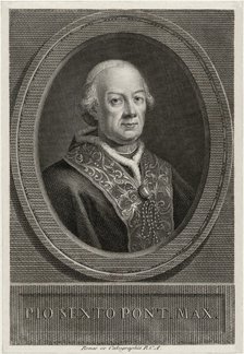 Portrait of the Pope Pius VI (1717-1799), .