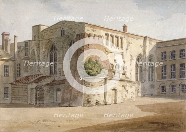 Exterior view of the Painted Chamber, Palace of Westminster, London, c1805. Artist: Frederick Nash