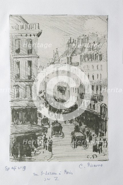 Rue Saint-Lazare, Paris, 1897. Artist: Camille Pissarro.