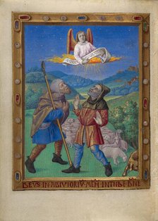 The Annunciation to the Shepherds; Book of Hours, about 1480-1490. Creator: Georges Trubert.