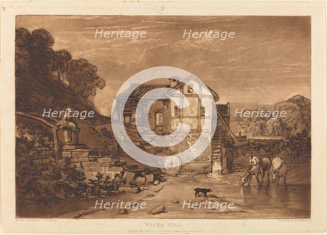 Water Mill, published 1812. Creator: JMW Turner.