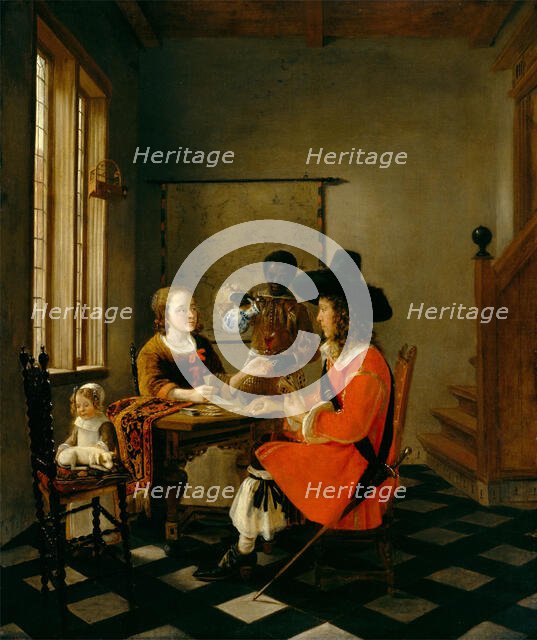 The Game of Cards, c1660. Creator: Hendrick van der Burch.