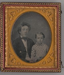 Untitled (Portrait of a Man and a Boy), 1855. Creator: Unknown.