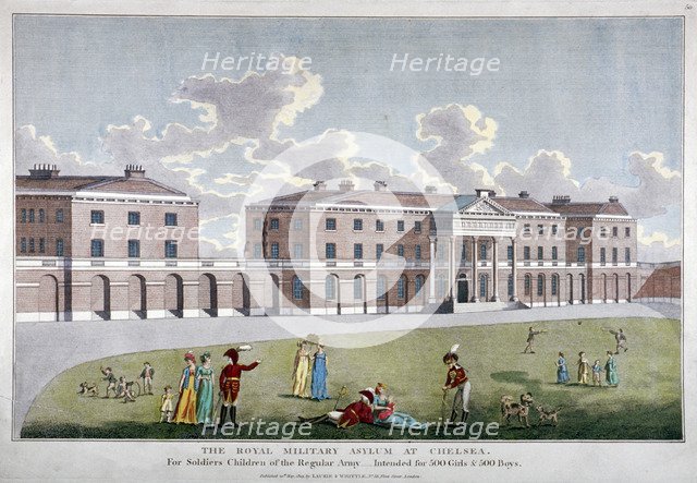 Royal Military Asylum, Chelsea, London, 1805.                                   Artist: Anon
