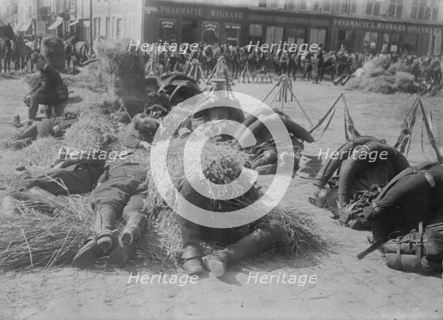 French soldiers resting after a march, 14 Sept? 1914. Creator: Bain News Service.