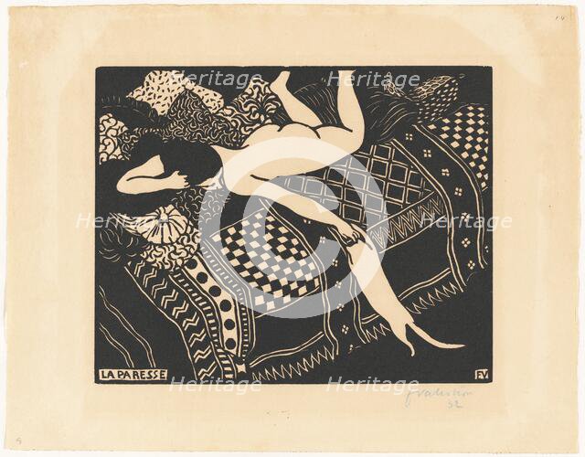 La paresse (Laziness), 1896. Creator: Félix Vallotton.