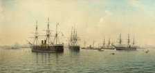 Cruisers Minin and Kronstadt. Artist: Blinov, Leonid Demyanovich (1868-1903)