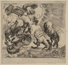 Phaeton, from 'Game of Mythology' (Jeu de la Mythologie), 1644. Creator: Stefano della Bella.