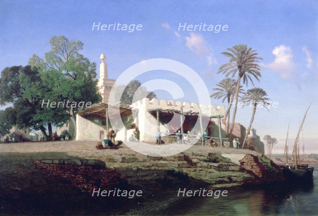 'On the Banks of the Nile', 19th century. Artist: Prosper Georges Antoine Marilhat